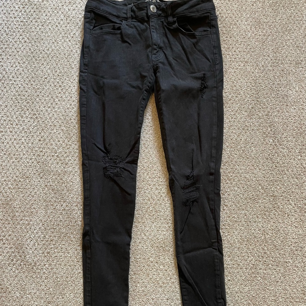 American eagle black skinny jeans